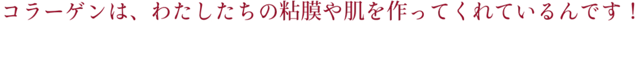 コラーゲンは、わたしたちの細胞や肌を作ってくれているんです！